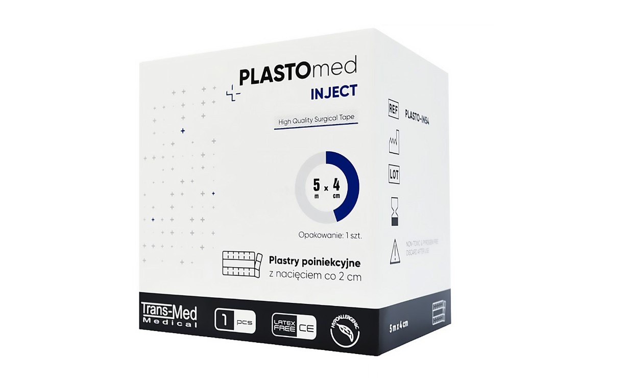 Plaster poinekcyjny 5m*4cm z nacięciem co 2cm 250szt